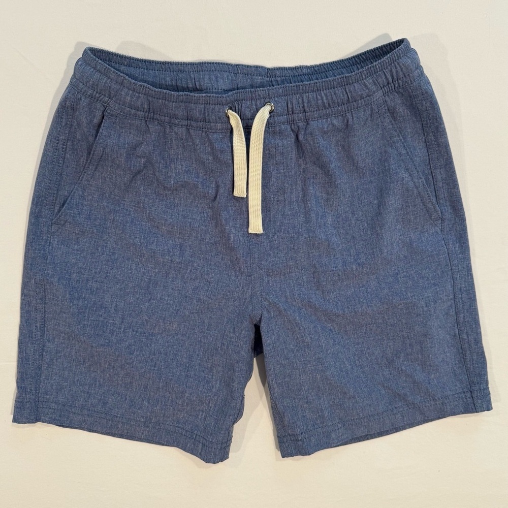 Fair Harbor The One Shorts Boys Medium Denim Blue BreezeKnit Liner Beach Swim